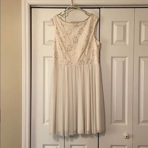 Ivory and Gold Cocktail Dress